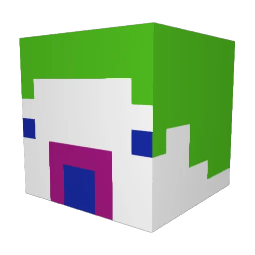 Micker123 Minecraft avatar head, 3D render