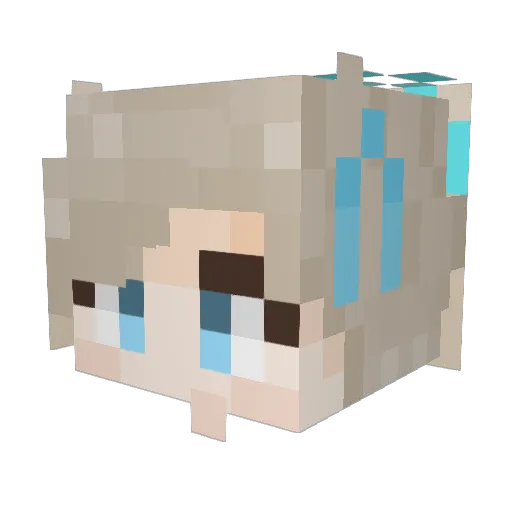 Micker_Dax Minecraft avatar head, 3D render