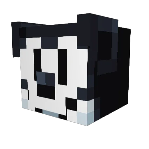 MickeyAvierMouse Minecraft avatar head, 3D render
