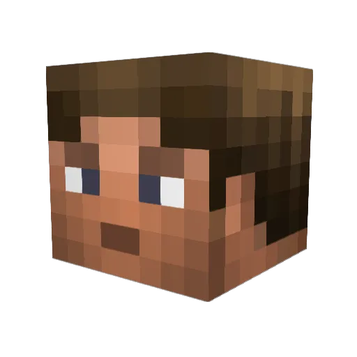 Mickker Minecraft avatar head, 3D render