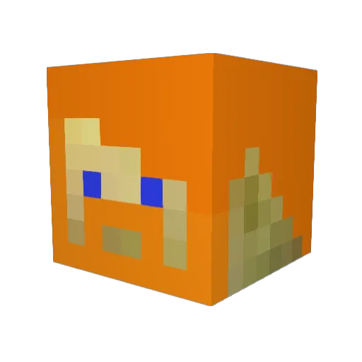 Mickliy Minecraft avatar head, 3D render
