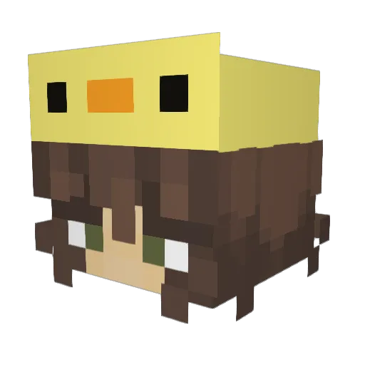 Micktheignorant Minecraft avatar head, 3D render