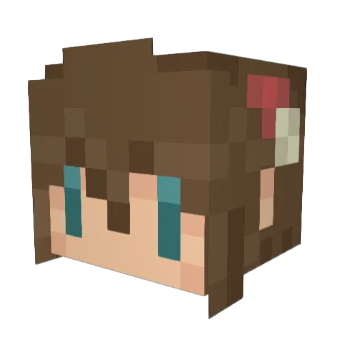 Micky1008 Minecraft avatar head, 3D render