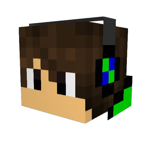 Micky107 Minecraft avatar head, 3D render