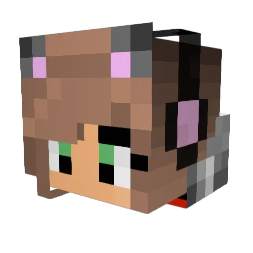 MickyPie Minecraft avatar head, 3D render