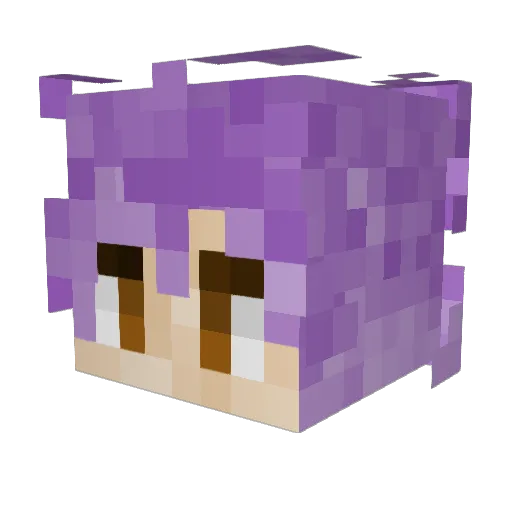 Micmacry Minecraft avatar head, 3D render