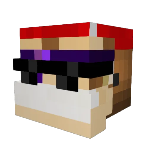 Micman98 Minecraft avatar head, 3D render
