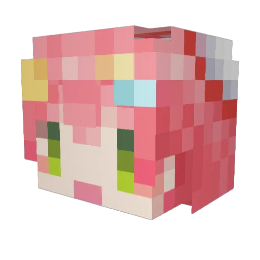 MicoEmon Minecraft avatar head, 3D render