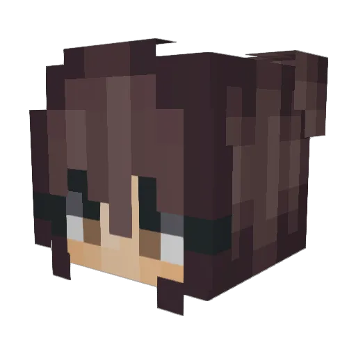Micomixmix Minecraft avatar head, 3D render