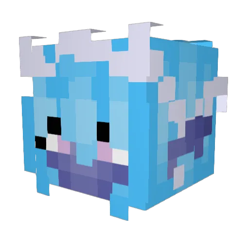 MicoolX Minecraft avatar head, 3D render