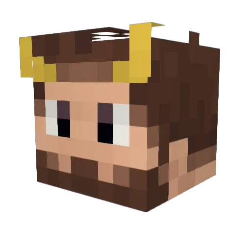 Micore1 Minecraft avatar head, 3D render