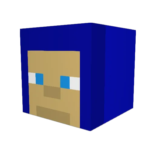 Micosyco Minecraft avatar head, 3D render