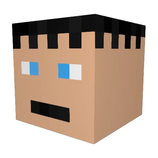 MicraMicro Minecraft avatar head, 3D render