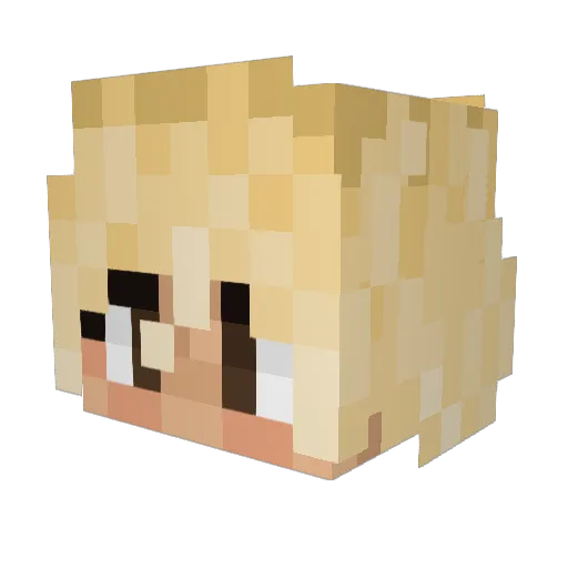 MicroCosmos Minecraft avatar head, 3D render