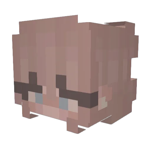 MicroGlitch Minecraft avatar head, 3D render