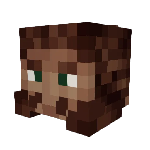 MicroMelon Minecraft avatar head, 3D render