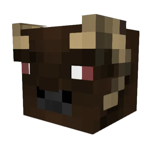 MicroMinos Minecraft avatar head, 3D render