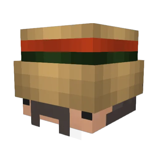 MicroOrganism Minecraft avatar head, 3D render