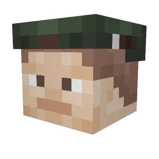 MicroPickle42 Minecraft avatar head, 3D render