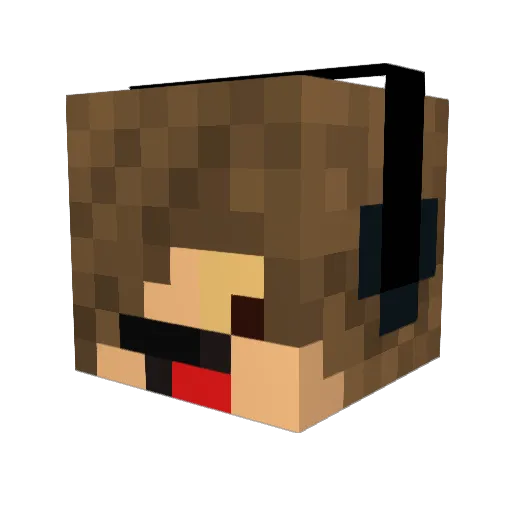 MicroUSBPort Minecraft avatar head, 3D render