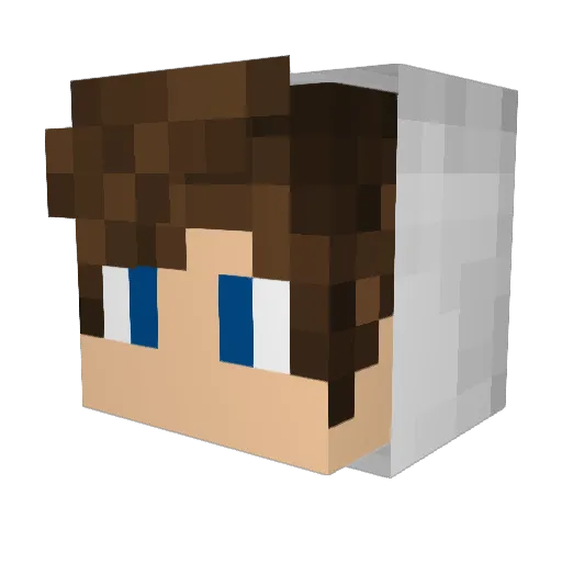 MicroV Minecraft avatar head, 3D render