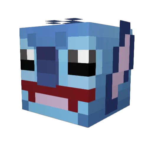 Micro_PP Minecraft avatar head, 3D render