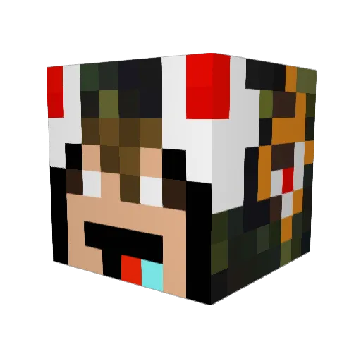Microbar Minecraft avatar head, 3D render
