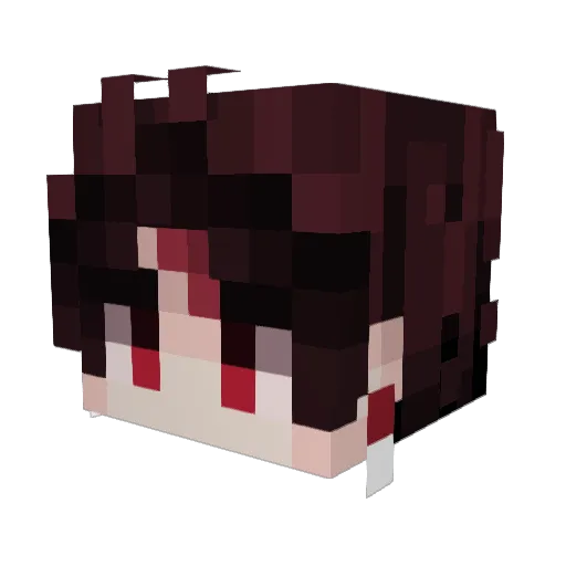 Microcommie Minecraft avatar head, 3D render