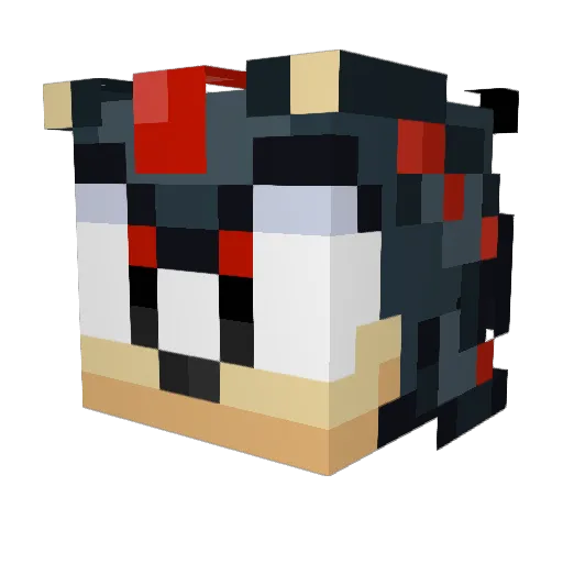 Microcosme Minecraft avatar head, 3D render