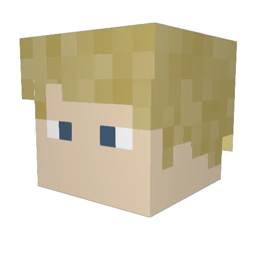 Microcraft6000 Minecraft avatar head, 3D render