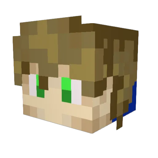 Microidk Minecraft avatar head, 3D render