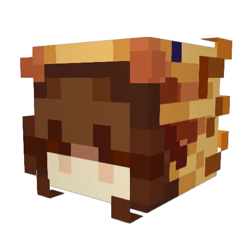 Microlaus Minecraft avatar head, 3D render