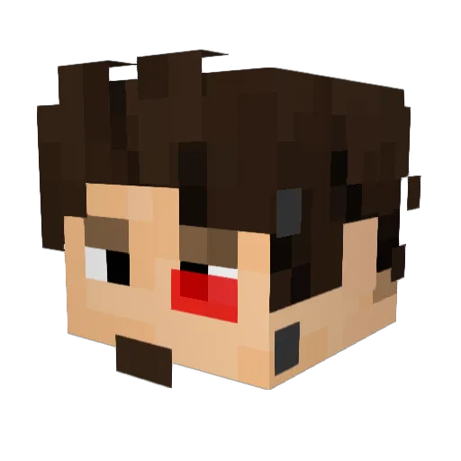 Microsoft31 Minecraft avatar head, 3D render