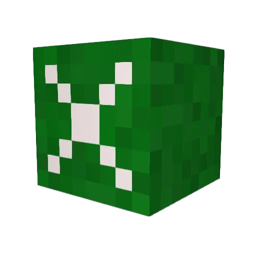 MicrosoftExcels Minecraft avatar head, 3D render