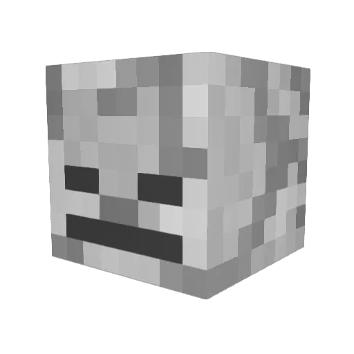 MicrosoftOffical Minecraft avatar head, 3D render