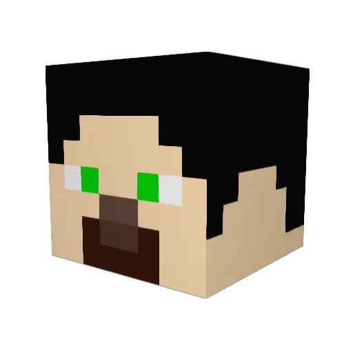 Microsoftman2 Minecraft avatar head, 3D render