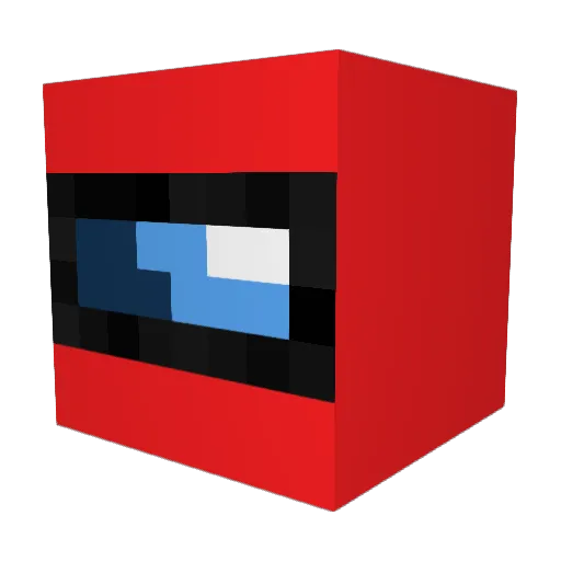 Microsoos Minecraft avatar head, 3D render