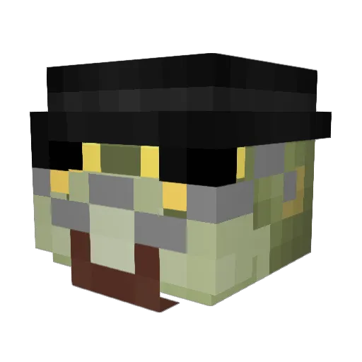 Microw_ave Minecraft avatar head, 3D render