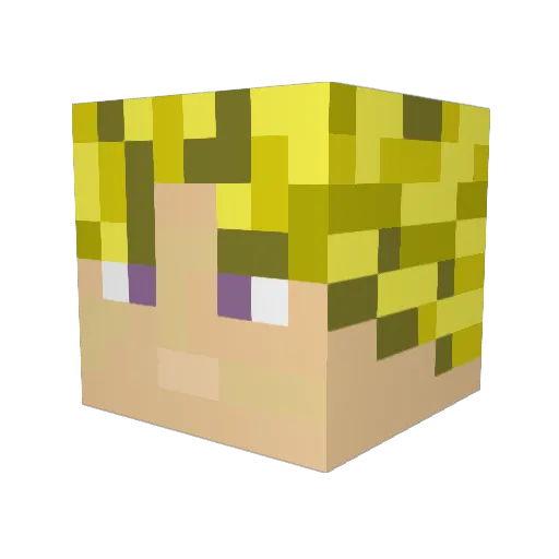 MicrowaveGamer Minecraft avatar head, 3D render