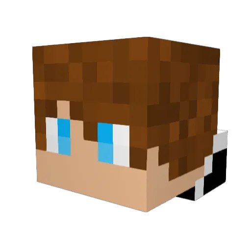 Microwave_17 Minecraft avatar head, 3D render