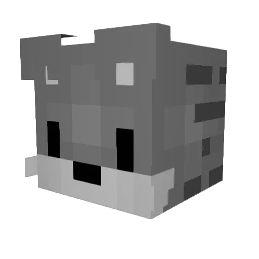 MicrowaveableJew Minecraft avatar head, 3D render