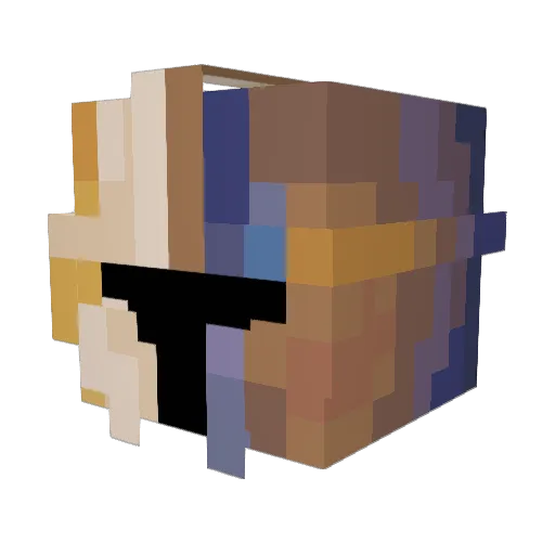 Microwaveylol Minecraft avatar head, 3D render
