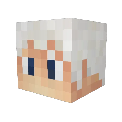 Microze Minecraft avatar head, 3D render