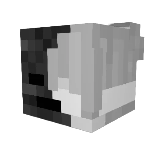 Micrsoft Minecraft avatar head, 3D render