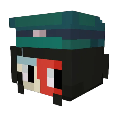 Micrwooave Minecraft avatar head, 3D render
