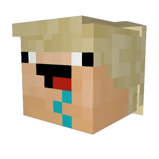 Micteh1 Minecraft avatar head, 3D render