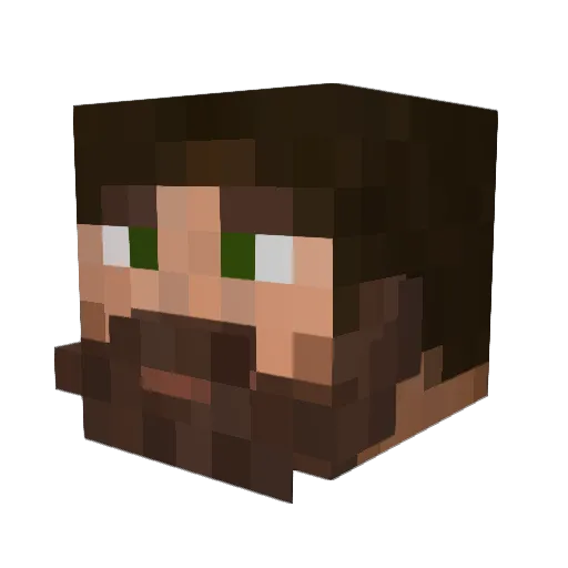 Mictor Minecraft avatar head, 3D render