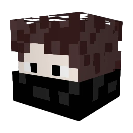 Micuvi Minecraft avatar head, 3D render
