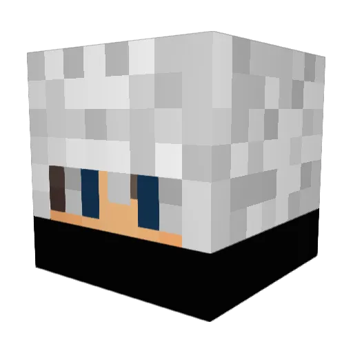 MidDef Minecraft avatar head, 3D render