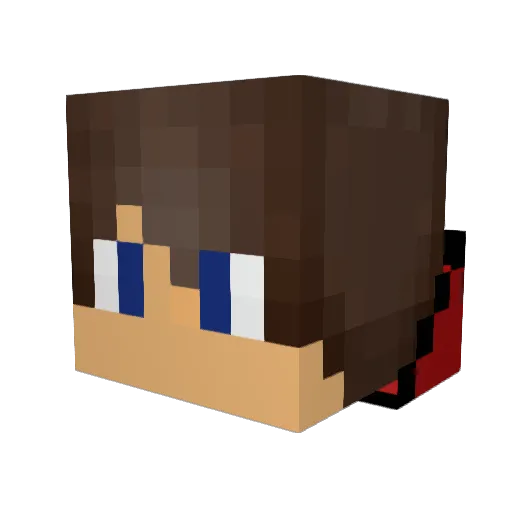 MidGaming001 Minecraft avatar head, 3D render